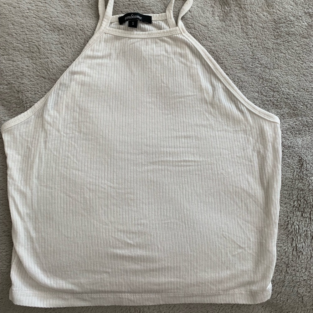 White halter top